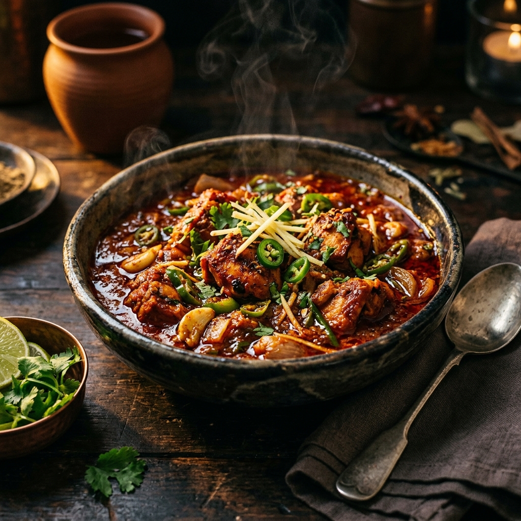 Garlic Chilli Mossala - Spicy Indian Garlic Curry