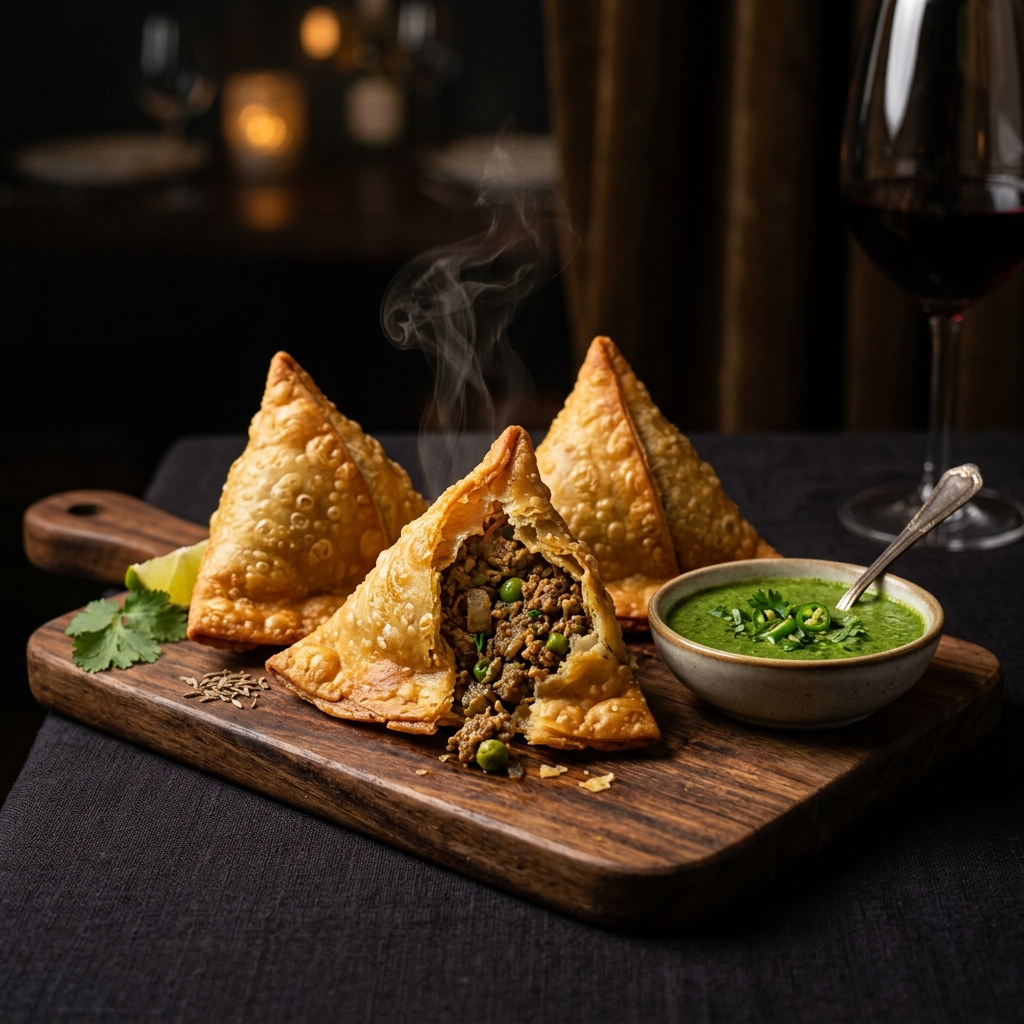 Meat Samosa - Handcrafted Indian Spiced Minced Pastry